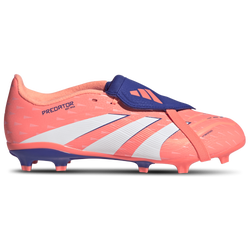 Boys' Grade School - adidas Predator League Fold-Over Tongue FG/MG - Signal Coral/Ftwr White
