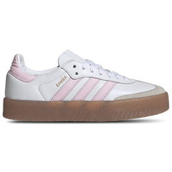 Girls' Grade School - adidas Originals Sambae - White/Clear Pink/Gold Metallic