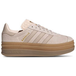 Girls' Grade School - adidas Originals Gazelle Bold - Beige/Grey/Brown