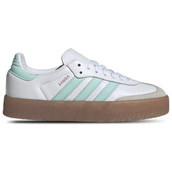 Girls' Grade School - adidas Originals Sambae - White/Metallic Gold/Clear Mint
