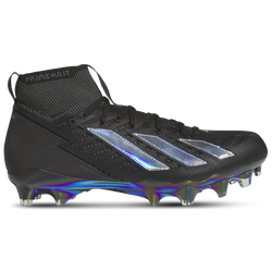 Men's - adidas adizero Impact+ II Mid Cut Football Cleat - Core Black/Silver Metallic/Grey