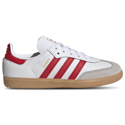 Boys' Preschool - adidas Originals Samba OG - White/Better Scarlet/Gum