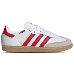 Boys' Grade School - adidas Originals Samba OG - White/Better Scarlet/Gum