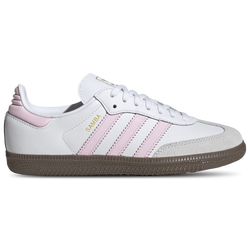 Boys' Grade School - adidas Originals Samba - White/Clear Pink