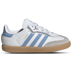 Boys' Toddler - adidas Originals Samba - White/Blue/Brown