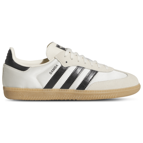 GIRLS - adidas Originals Samba Satin - Cream White/Gum Core Black
