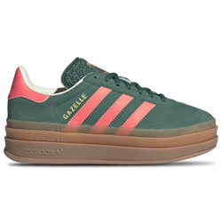 Girls' Grade School - adidas Originals Gazelle Bold - Collegiate Green/Signal Coral/Gum