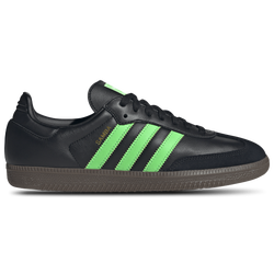 Men's - adidas Originals Samba  - Black/Screaming Green