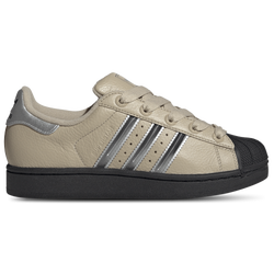 Women's - adidas Originals Superstar II - Stone Khaki/Silver Metallic