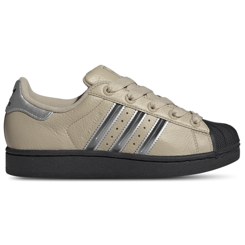 WOMENS - adidas Originals Superstar II - Stone Khaki/Silver Metallic