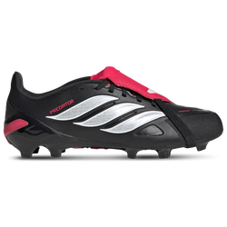 Boys' Grade School - adidas Predator League Fold-Over Tongue Firm Ground - Footwear White/Core Black/Lucid Red
