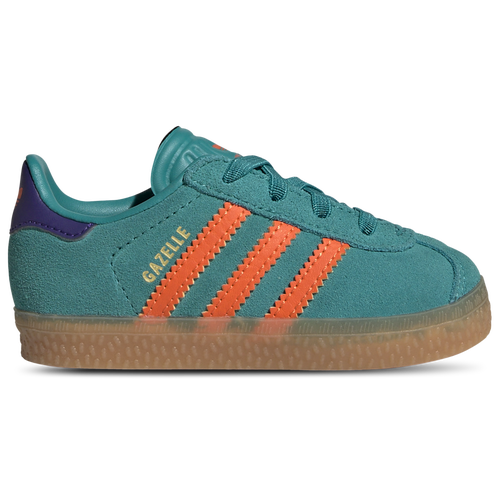 adidas adidas Originals Gazelle - Boys' Toddler Pure Teal/Impact Orange/Collegiate Purple Size 04.0