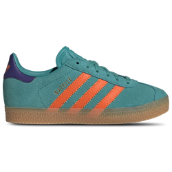 Boys' Preschool - adidas Originals Gazelle C - Pure Teal/Impact Orange/Collegiate Purple