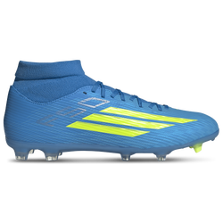 Men's - adidas F50 League Mid FG/MG - Team Solar Yellow/Lucid Aquamarine/Lucid Ray Blue