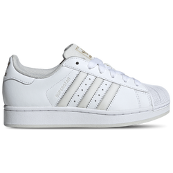 Boys' Grade School - adidas Originals Superstar II - Grey One/Gold Met/Ftwr White