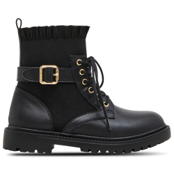 Girls' Grade School - Steve Madden JRUFFLE BOOTIE - Black