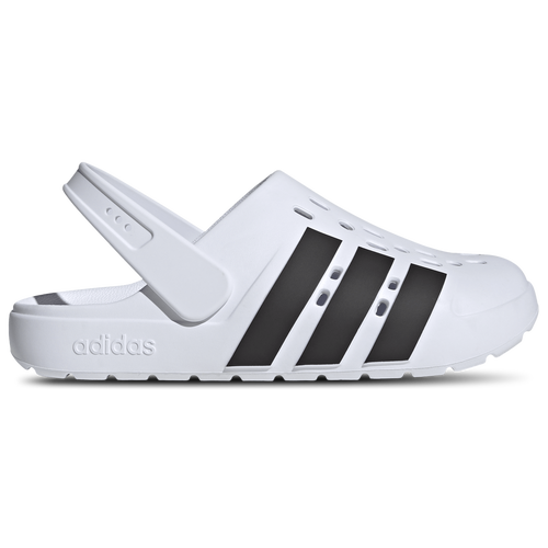 MENS - adidas Adilette Clogs - White/Black