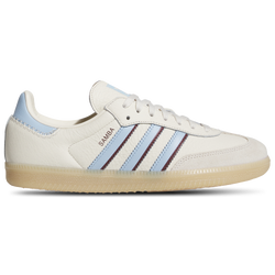 Men's - adidas Originals Samba  - Wonder White/Clear Sky/Shadow Red
