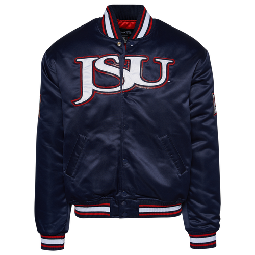 

Campus Remix Mens Campus Remix Jackson State University Satin Jacket - Mens Navy/Red Size XL