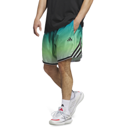 Men's - adidas CrazyLite Allover Printed 9" Basketball Shorts - Lime Burst/Pure Teal