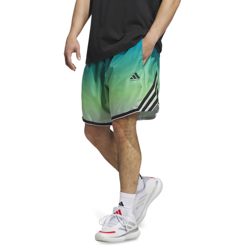 MENS - adidas CrazyLite Allover Printed 9" Basketball Shorts - Lime Burst/Pure Teal
