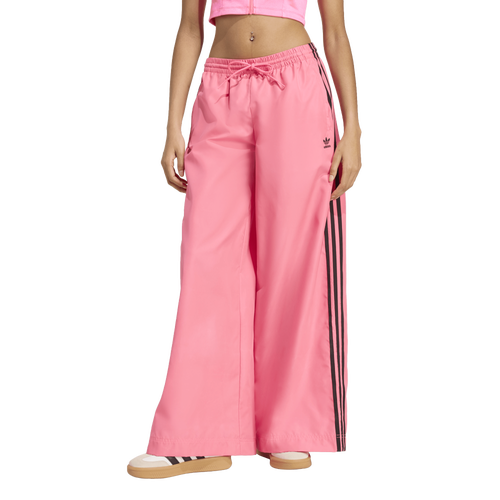 WOMENS - adidas Oversized Woven Track Pants - Black/Lucid Pink