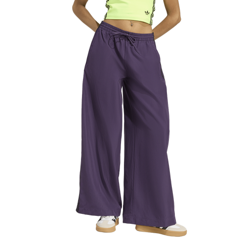 WOMENS - adidas Oversized Woven Track Pants - Aurora Plum/Black