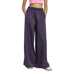 Women's - adidas Originals Satin Wide Leg Track Pants - Aurora Plum/Black