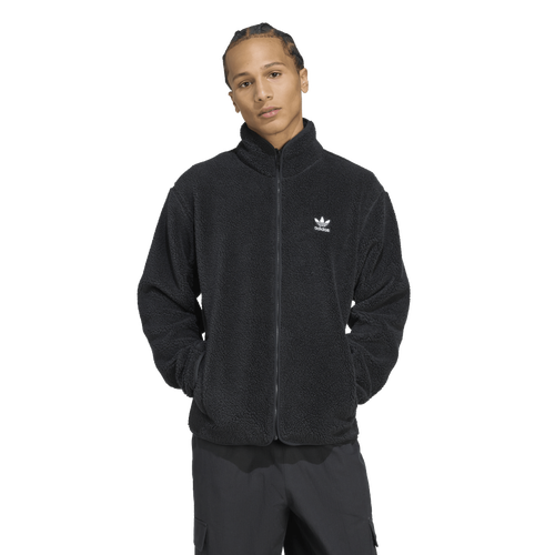  - adidas Originals Trefoil Essentials Teddy Fleece - Black