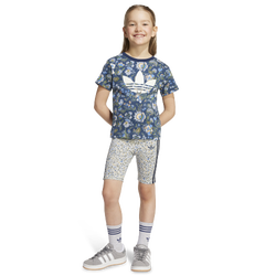 Girls' Preschool - adidas Originals x Liberty London Shorts & T-Shirt Set - Night Indigo/Multicolor