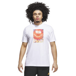 Men's - adidas Basketball is Happiness Graphic Tee - White