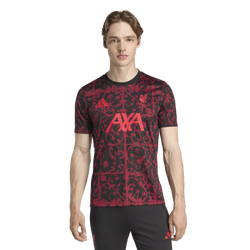 Men's - adidas Liverpool FC Pre-Match Jersey - Pure Ruby/Black