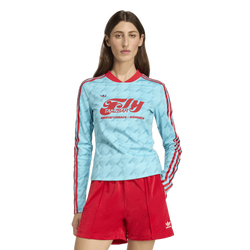 Women's - adidas Originals Football AOP Bodycon T-Shirt - Blue