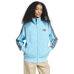 Women's - adidas Originals adicolor Firebird Lifestyle Track Top  - Auburn/Blue