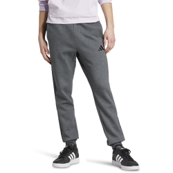 Men's - adidas Essentials 3-Stripes Fleece Pants - Dark Grey Heather/Black