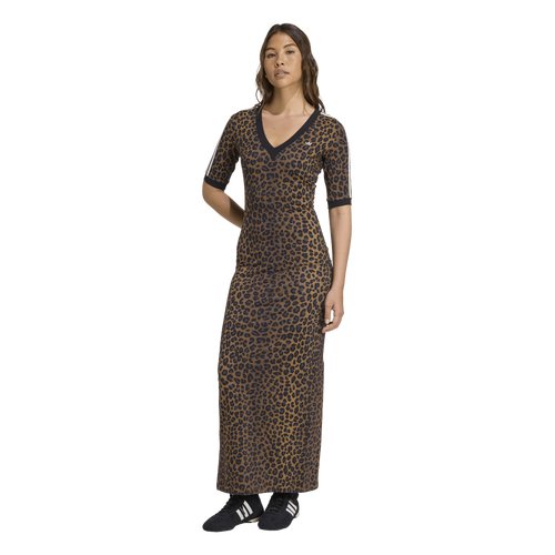  - adidas Leopard Maxi Dress - Black/Brown