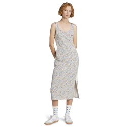 Women's - adidas Originals x Liberty London 3-Stripes Bodycon 3 Maxi Dress - Off White/Semi Lucid Red