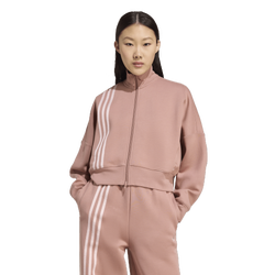 Women's - adidas Originals Off-Placed 3-Stripes Zip Up Track Top - Warm Clay