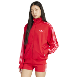 Women's - adidas Originals adicolor Firebird Lifestyle Track Top  - Lucid Pink/Better Scarlet