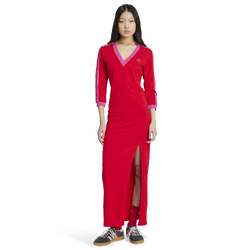Women's - adidas Originals Maxi Dress - Better Scarlet/Semi Lucid Fuchsia