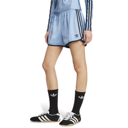 Women's - adidas 3-Stripe Sprinter Short - Ash Blue/Black