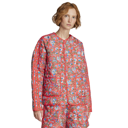 WOMENS - adidas Originals x Liberty London adicolor Down Puffer Jacket - Semi Lucid Red/Multicolor