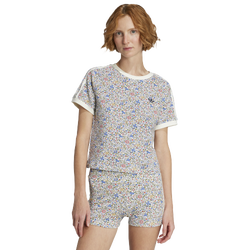 Women's - adidas Originals x Liberty London AOP California T-Shirt - Off White/Semi Lucid Red