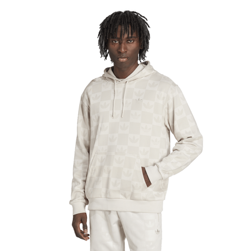  - adidas Originals Monogram Allover Print Loose Hoodie - Clear Brown