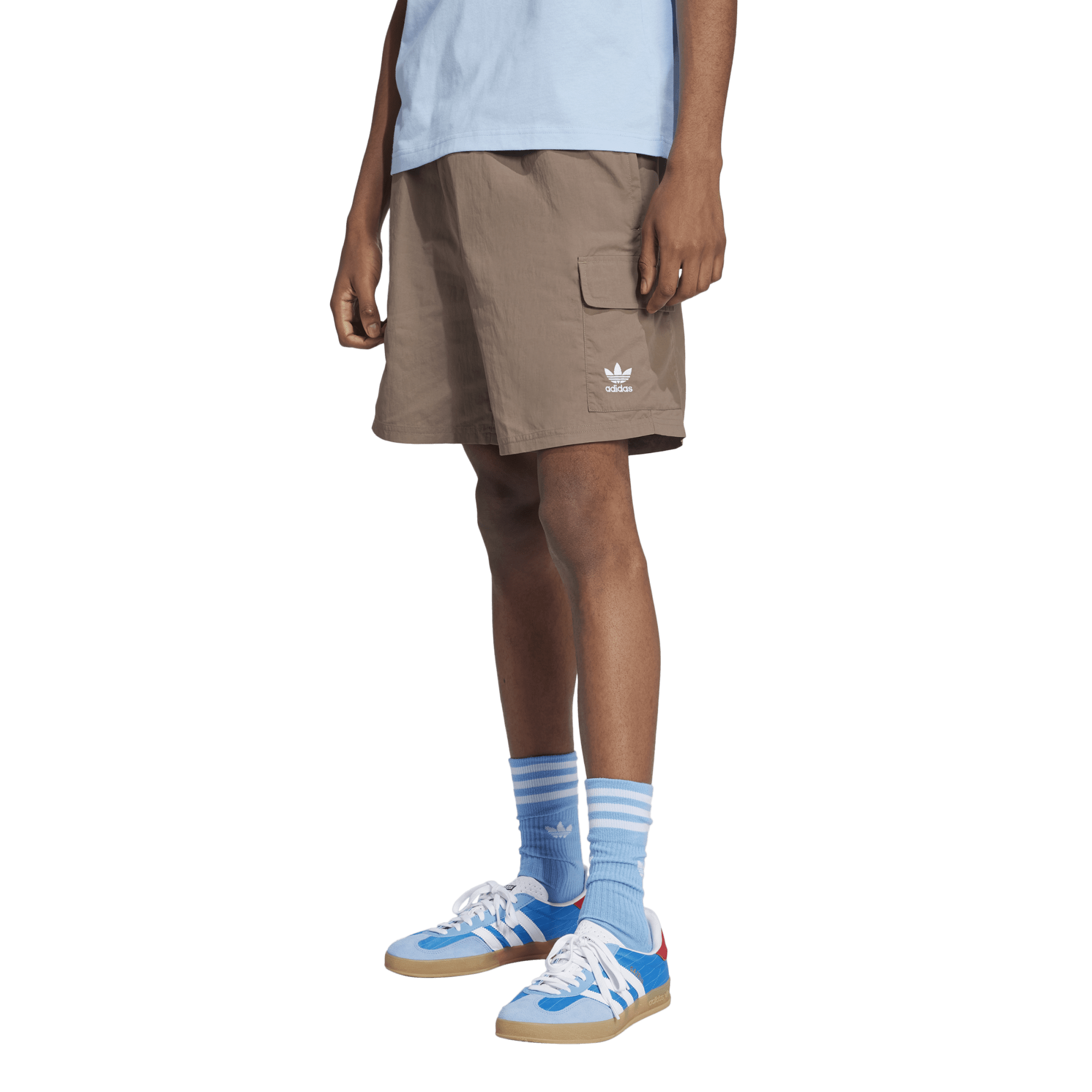新作人気【ADIDAS】Essential Woven High Waisted Cargo Shorts adidas Essentials Woven High-Waist Cargo Shorts - Blue