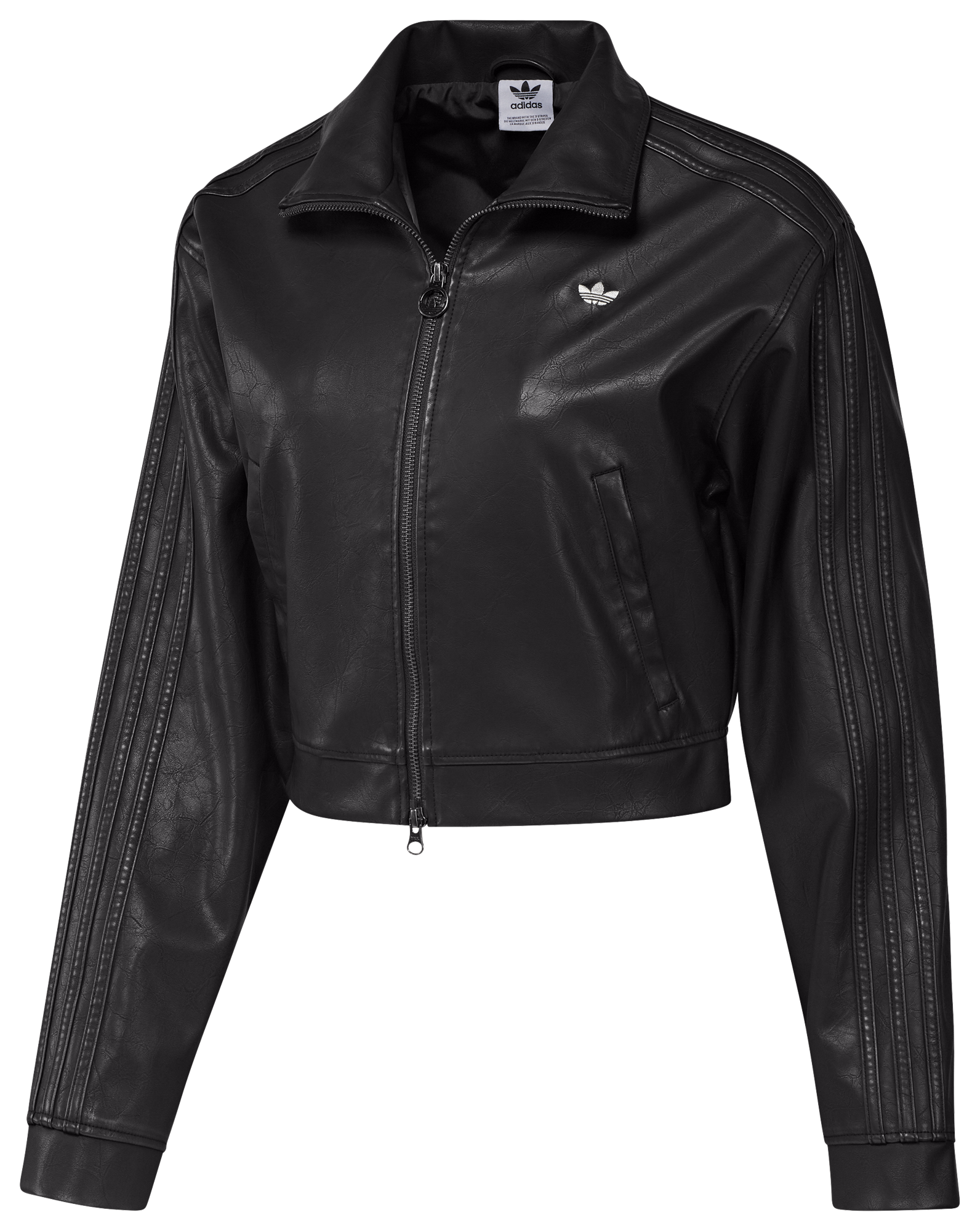adidas Firebird Crop F/Z Leather Track Top | Foot Locker
