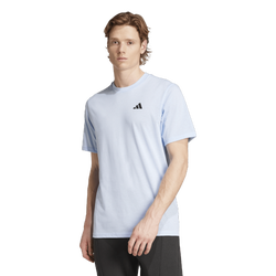 Men's - adidas Essentials Short Sleeve T-Shirt - Glow Blue/Black
