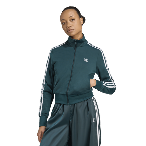 WOMENS - adidas Originals Firebird Cropped Track Top - Aurora Ivy/White