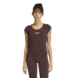 Women's - adidas Hyperglam Traning Baby T-Shirt - Aurora Coffee