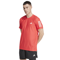 Men's - adidas Own The Run Short Sleeve T-Shirt - Semi Lucid Red